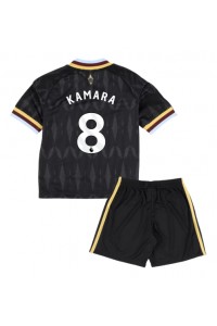 Aston Villa Boubacar Kamara #8 Jalkapallovaatteet Lasten Vieraspeliasu 2026-27 Lyhythihainen (+ Lyhyet housut)
